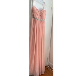 Prom Gown Pink Chiffon Size L
